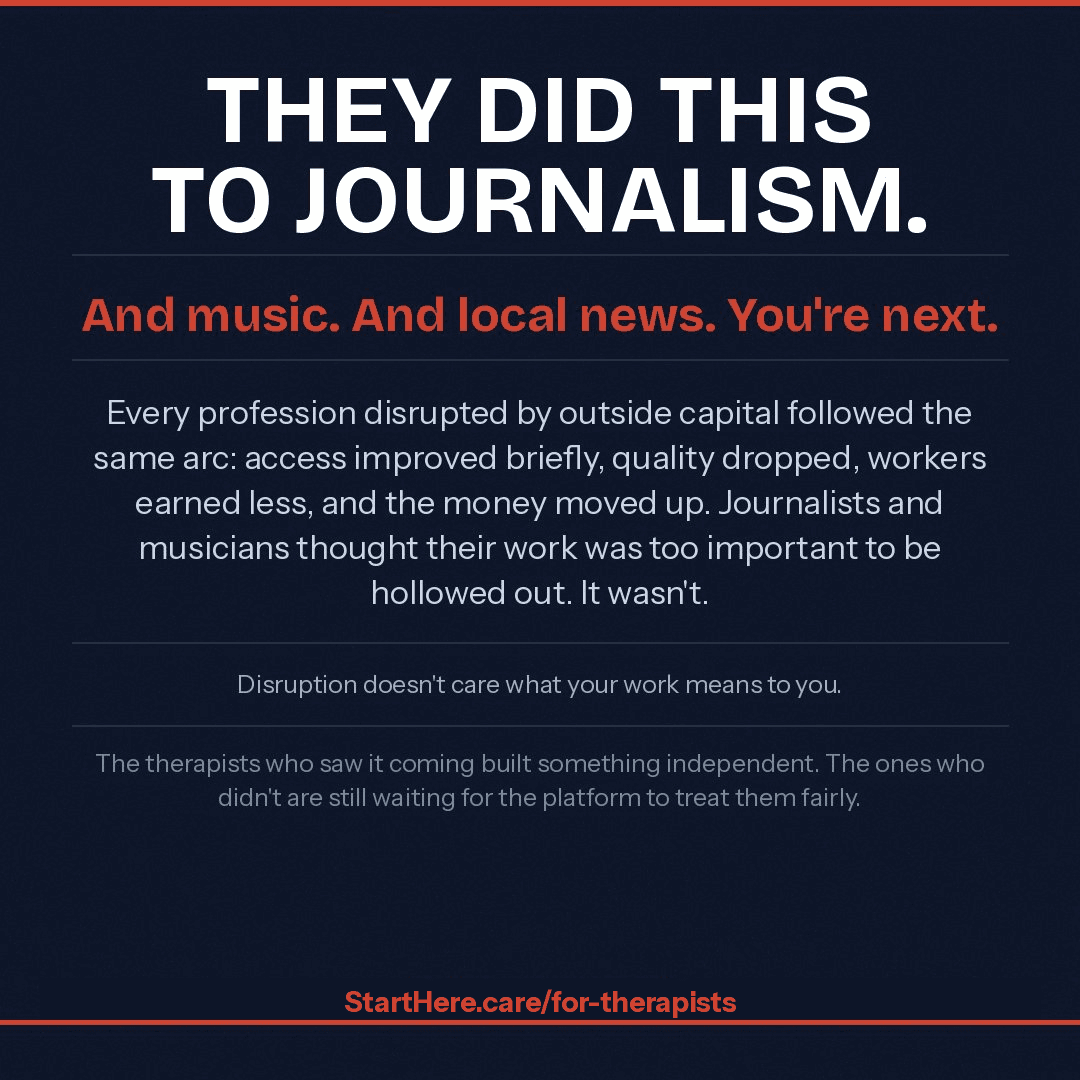 They did this to journalism. And music. And local news. You're next.