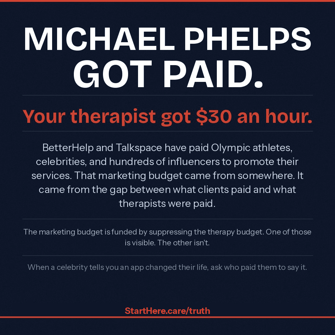 Michael Phelps got paid. Your therapist got $30 an hour.