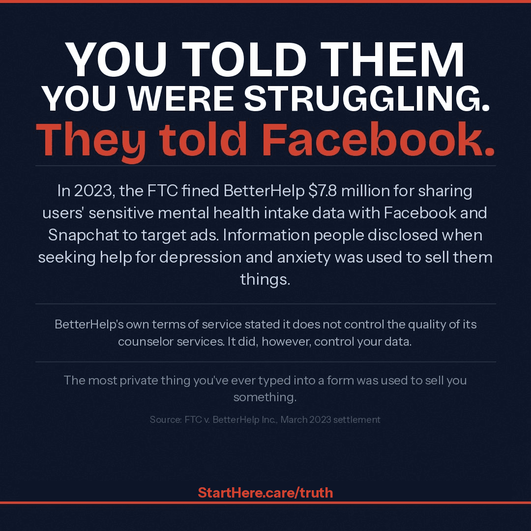 You told them you were struggling. They told Facebook.