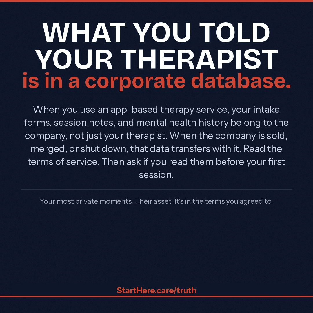 What you told your therapist is in a corporate database.