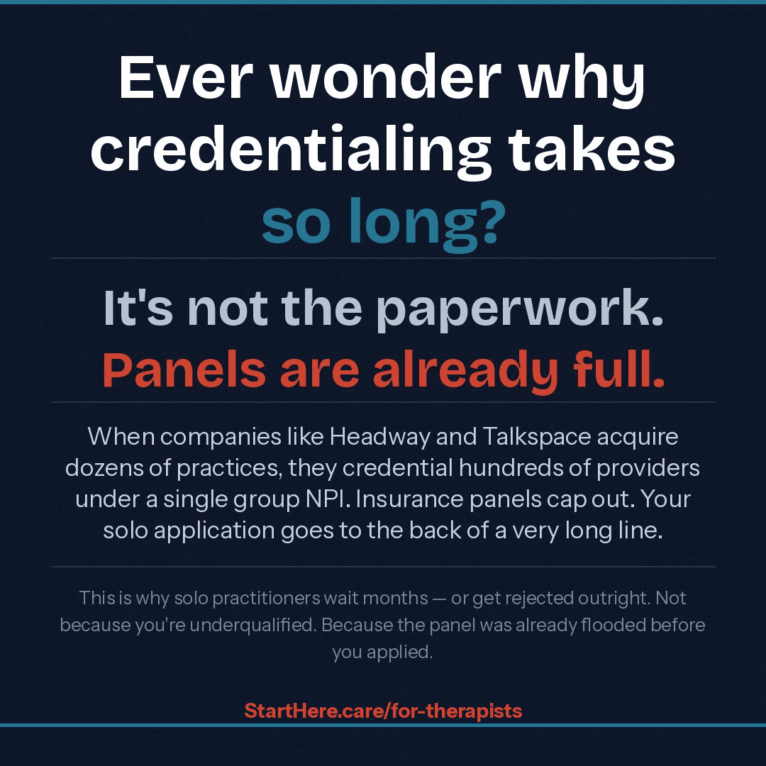 Ever wonder why credentialing takes so long? Panels are already full.