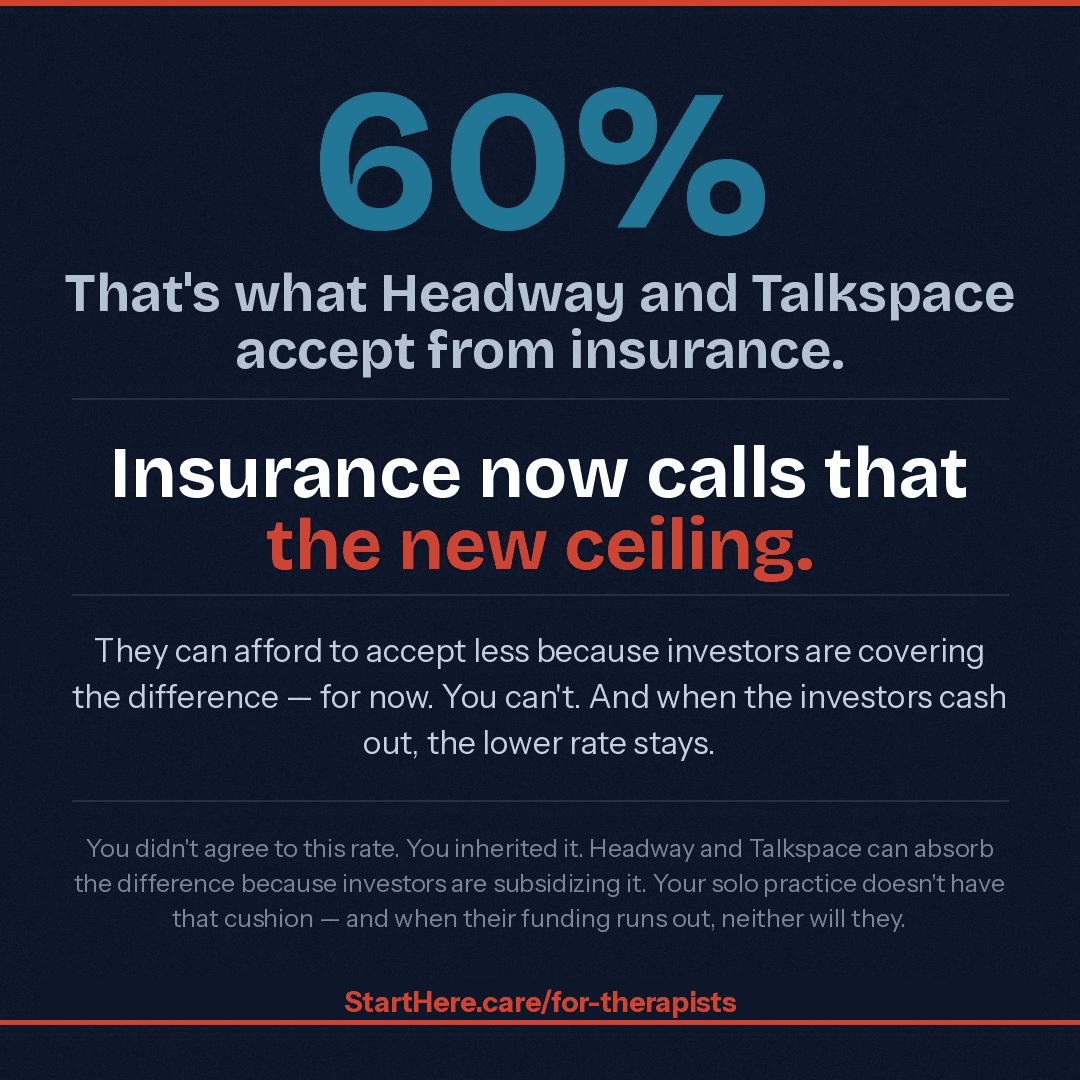 60%. The new insurance ceiling that Headway and Talkspace created.